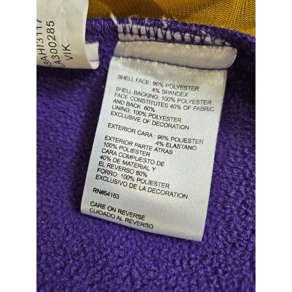 Minnesota Vikings NFL Apparel Large Full Zip Fleece Lined Jacket XL - Picture 8 of 12